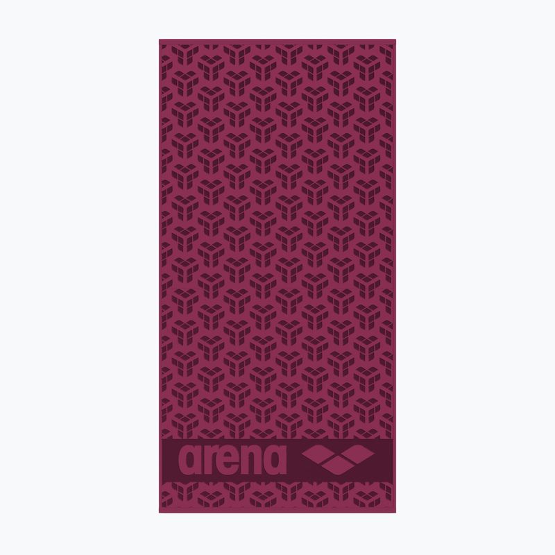 Arena Monogram towel dark purple