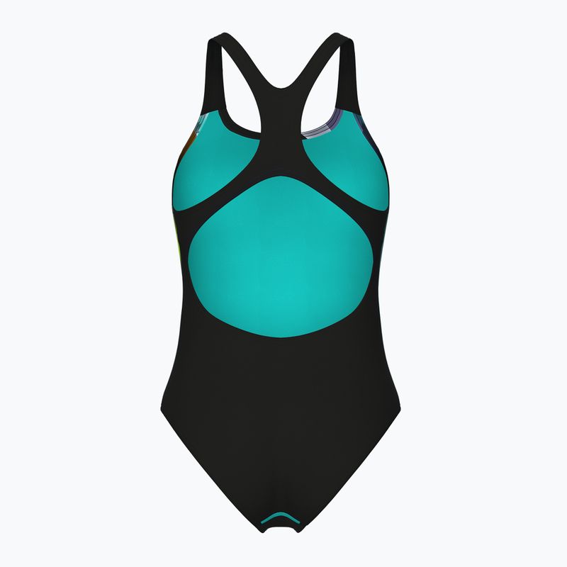 Women's one-piece swimsuit arena Water Fluids Swim Pro Back black multi/black 2