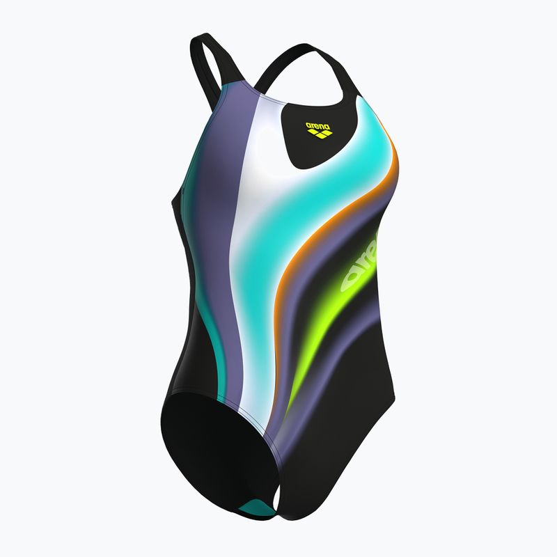 Women's one-piece swimsuit arena Water Fluids Swim Pro Back black multi/black 3
