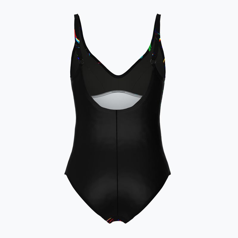 Women's one-piece swimsuit arena Abyss U Back multi black/black 2