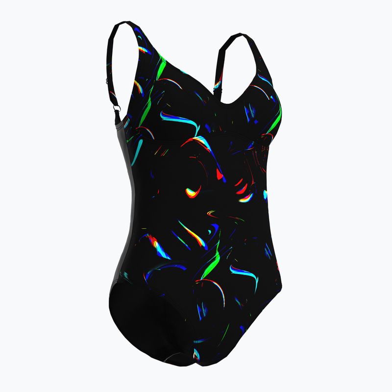 Women's one-piece swimsuit arena Abyss U Back multi black/black 3