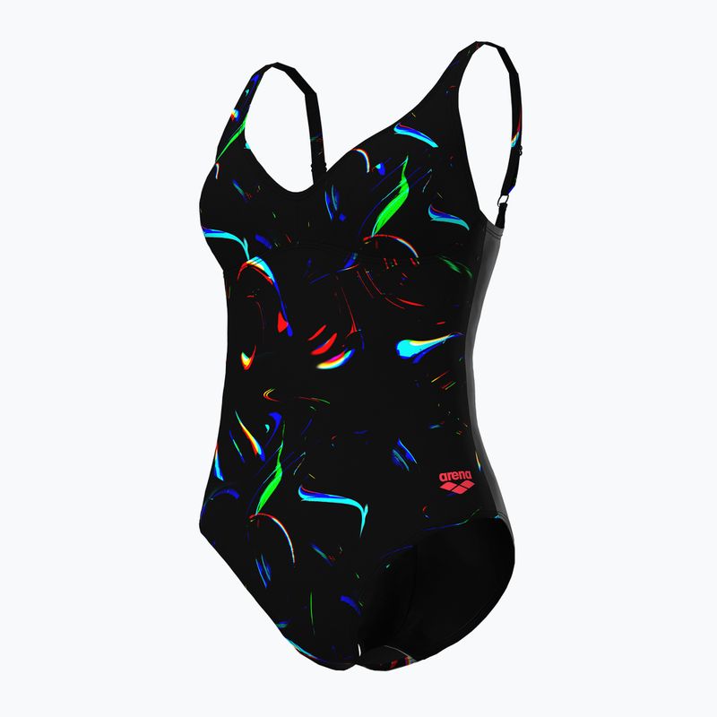 Women's one-piece swimsuit arena Abyss U Back multi black/black 4
