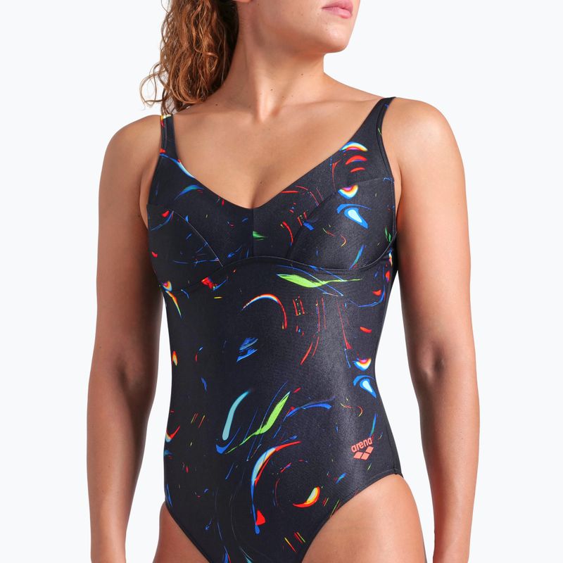 Women's one-piece swimsuit arena Abyss U Back multi black/black 8