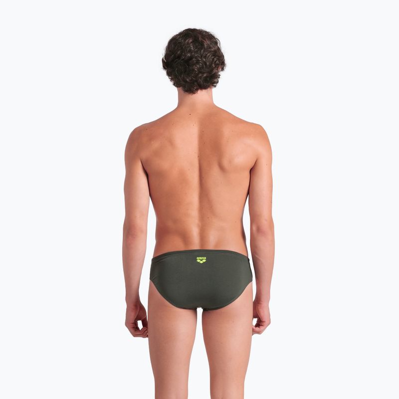 Men's arena Poseidonia Swim Briefs dark sage/artic lime 6