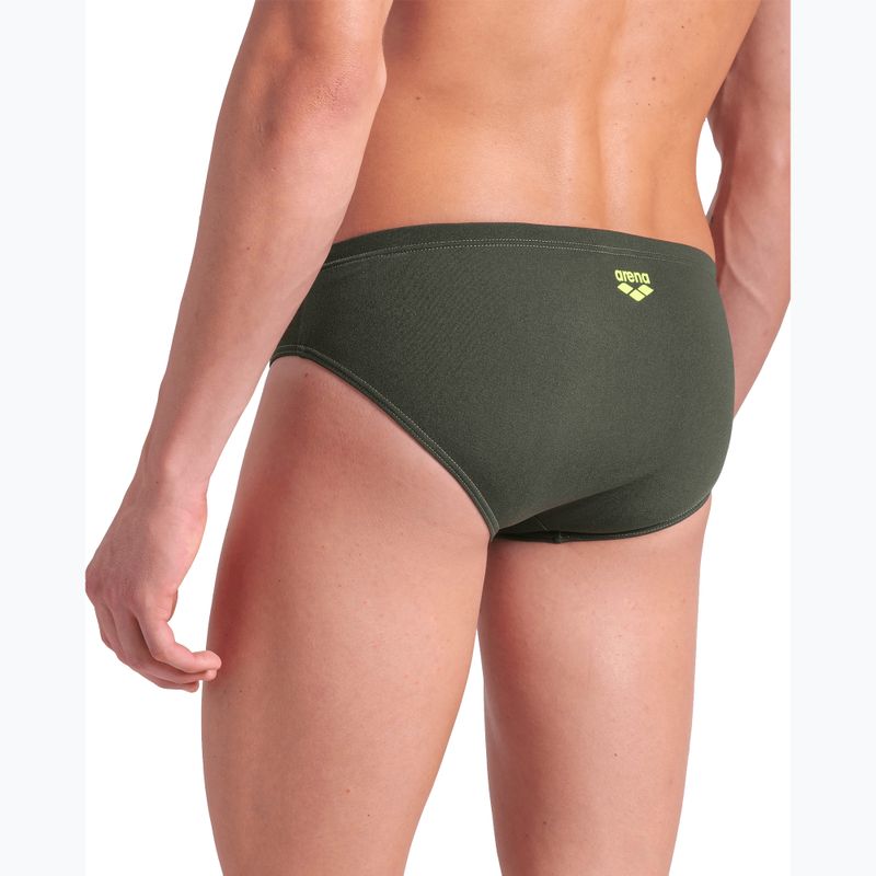Men's arena Poseidonia Swim Briefs dark sage/artic lime 8
