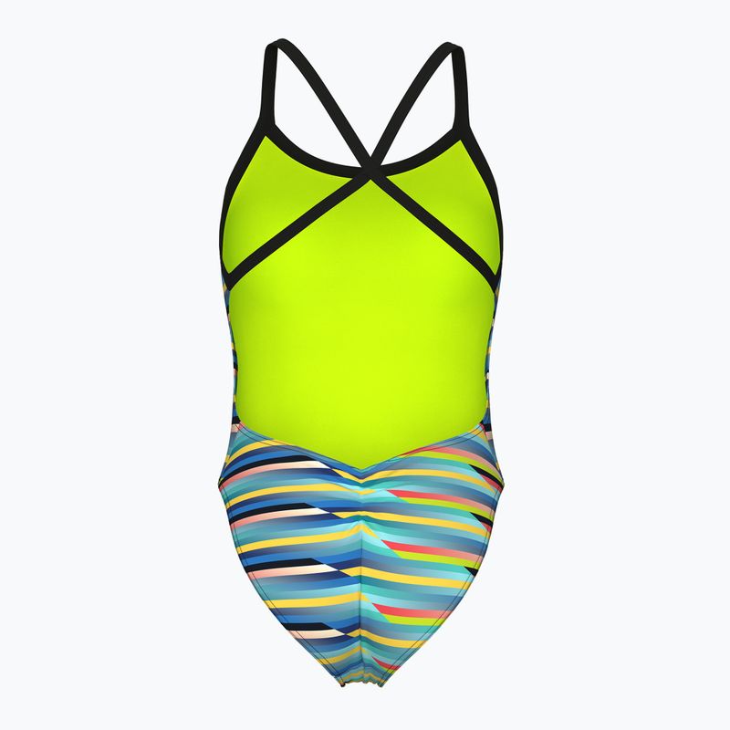 Women's one-piece swimsuit arena Racing Stripe Xcriss Cross black multi/black 2