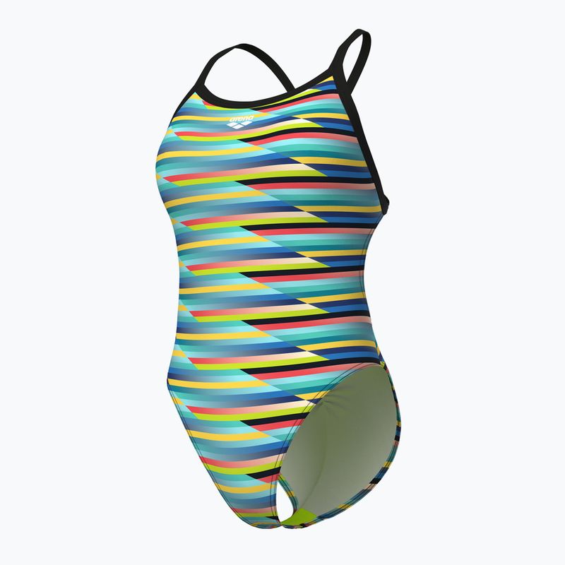 Women's one-piece swimsuit arena Racing Stripe Xcriss Cross black multi/black 4
