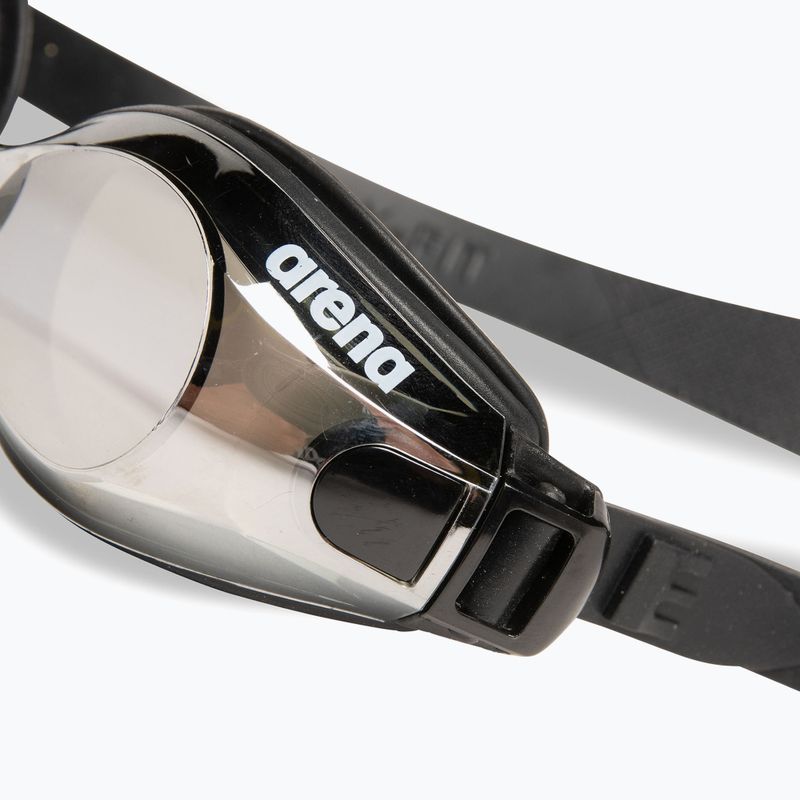 Arena Zoom X-Fit Mirror silver/black/black swimming goggles 6