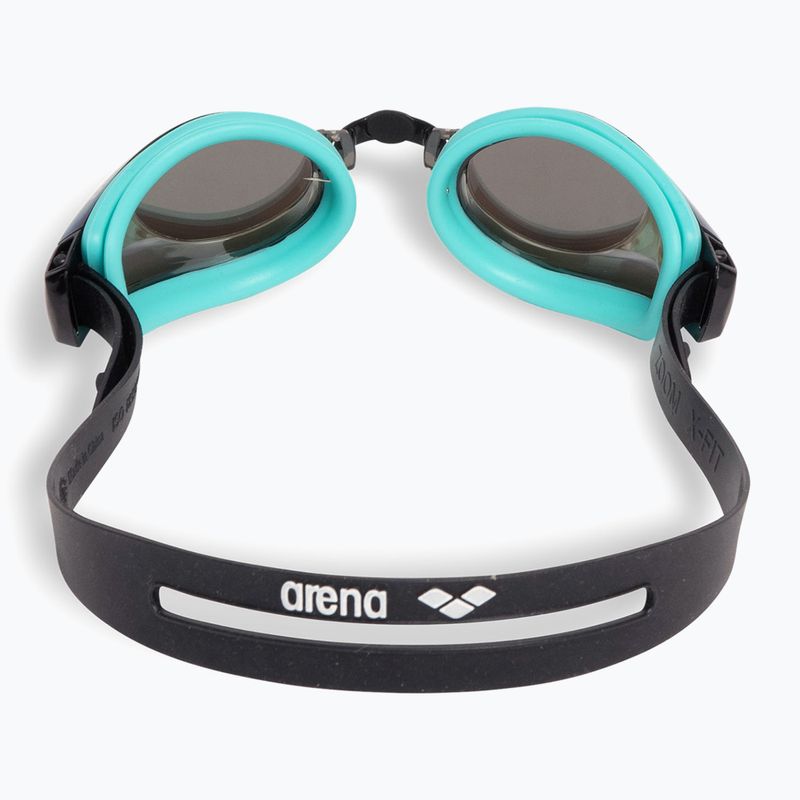 Arena Zoom X-Fit Mirror turquoise/water/black swimming goggles 3