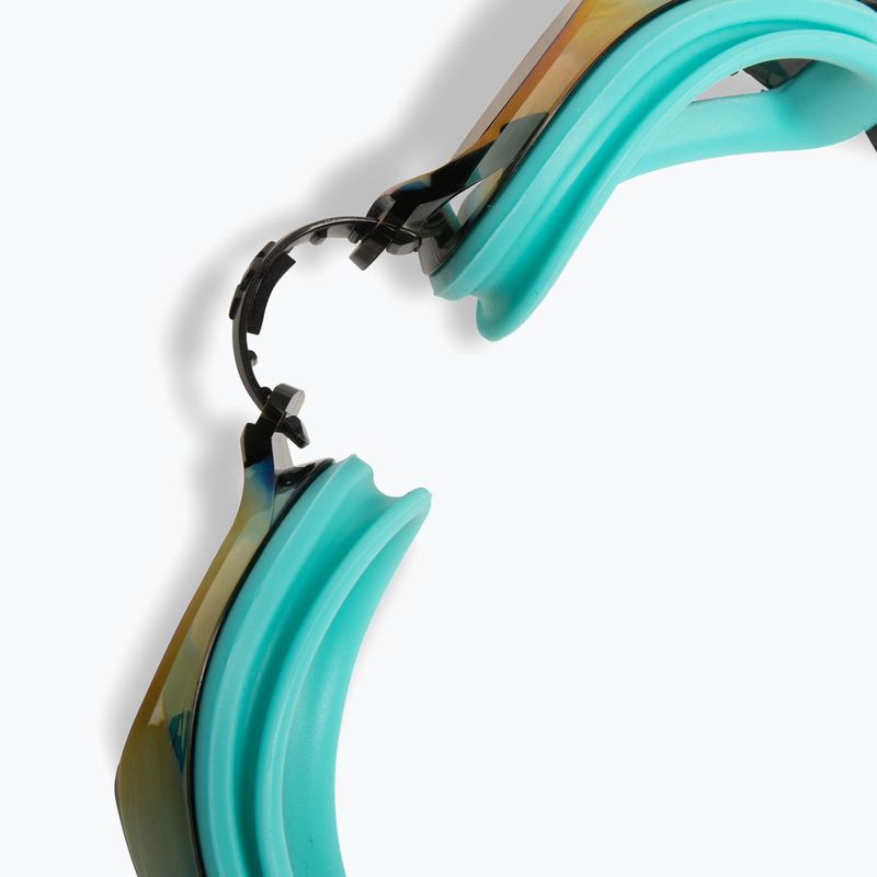 Arena Zoom X-Fit Mirror turquoise/water/black swimming goggles 6