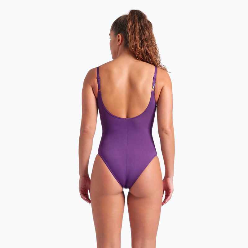 Women's one-piece swimsuit arena Abyss U Back multi plum/plum 7
