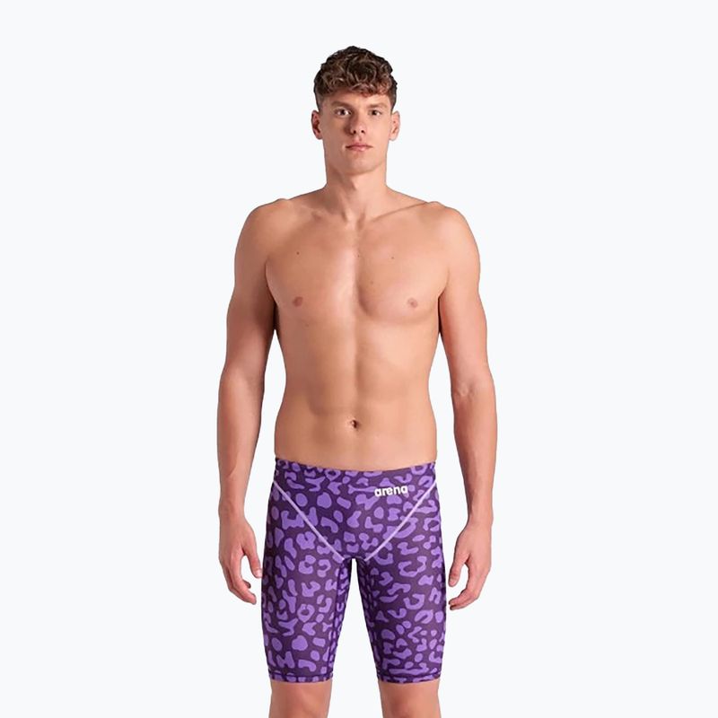 Men's swimwear arena Powerskin ST Next LE Jammer leopard skin violet 4