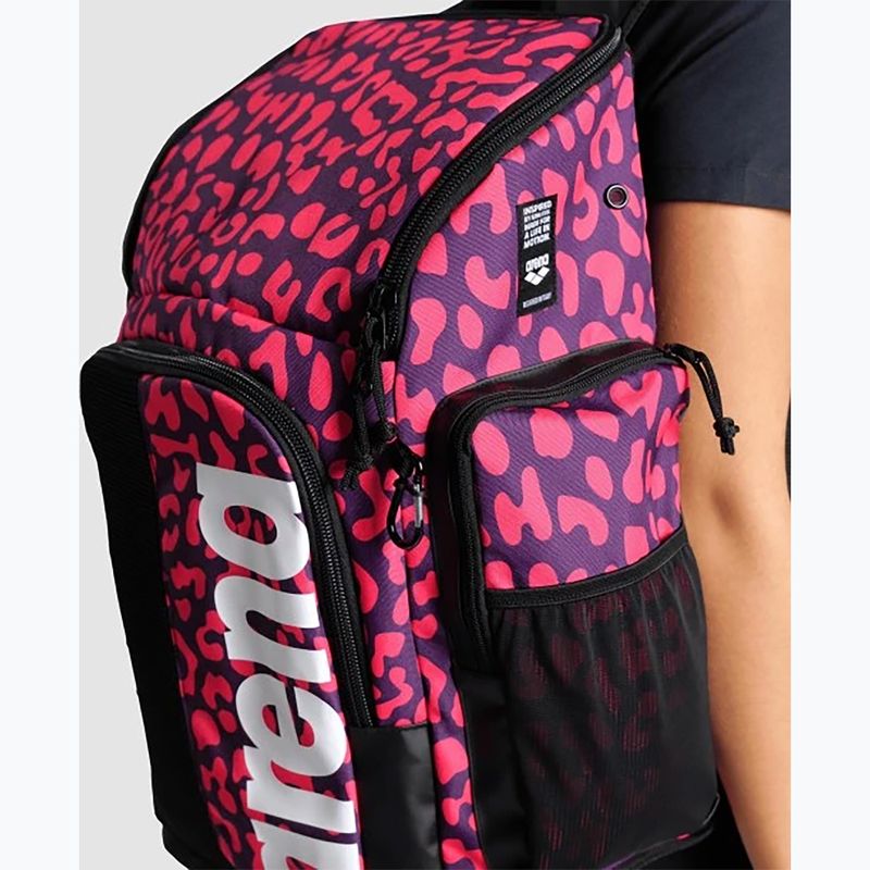 Swimming backpack arena Spiky III 45 l  Allover violet / geranium 7