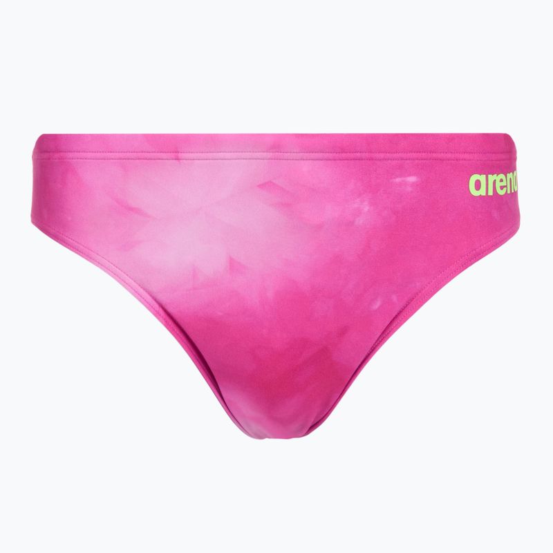 Men's arena Tie-Dye Briefs Allover shocking pink multi swim briefs