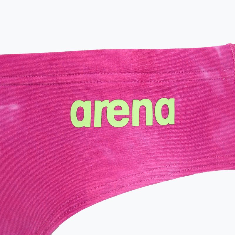 Men's arena Tie-Dye Briefs Allover shocking pink multi swim briefs 3
