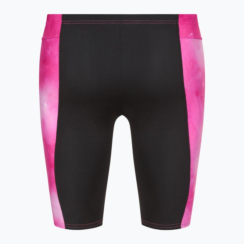 Men's swimming jammers arena Tie-Dye Jammer Allover Print shocking pink multi/black 2