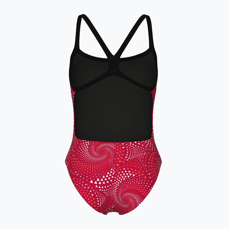 Women's one-piece swimsuit arena Fireflow Challenge Back black/team red 2