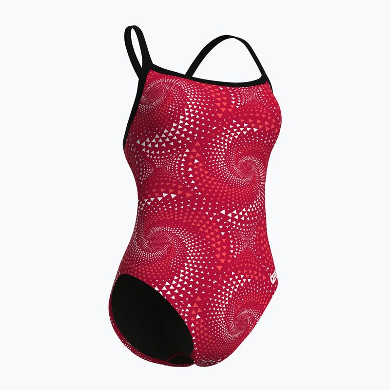 Women's one-piece swimsuit arena Fireflow Challenge Back black/team red 3