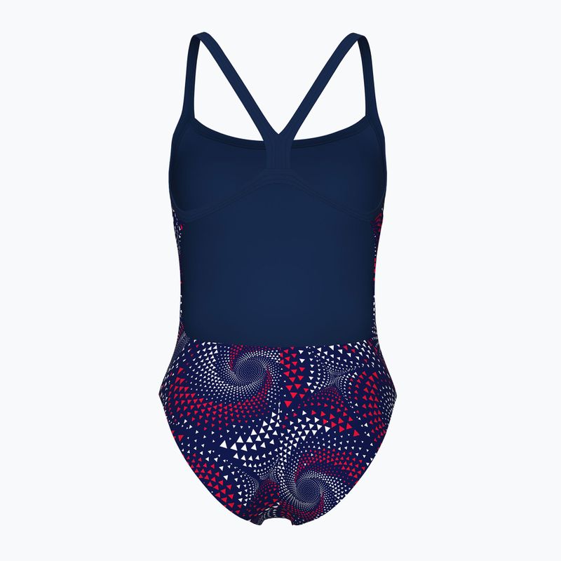 Women's one-piece swimsuit arena Fireflow Challenge Back navy/team redwhiteblue 2
