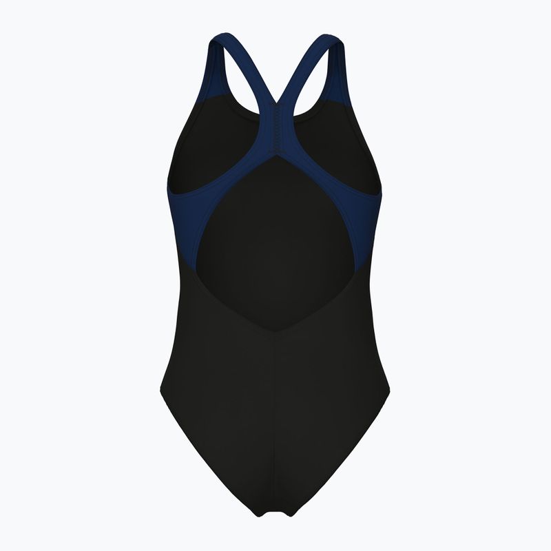 Women's one-piece swimsuit arena Flowing V Back black/navy 2