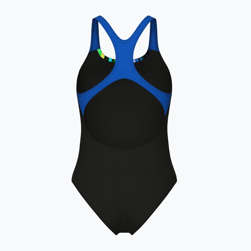 Women's one-piece swimsuit arena Bloom Swim Pro Back Lb multi black/black/blue china 2