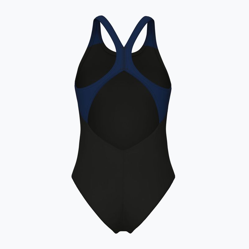 Women's one-piece swimsuit arena Graphic V Back black/navy 2