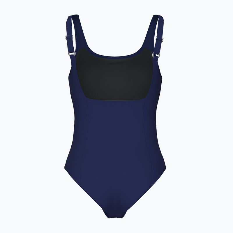 Women's one-piece swimsuit arena Isa Squared Back navy/ice 2