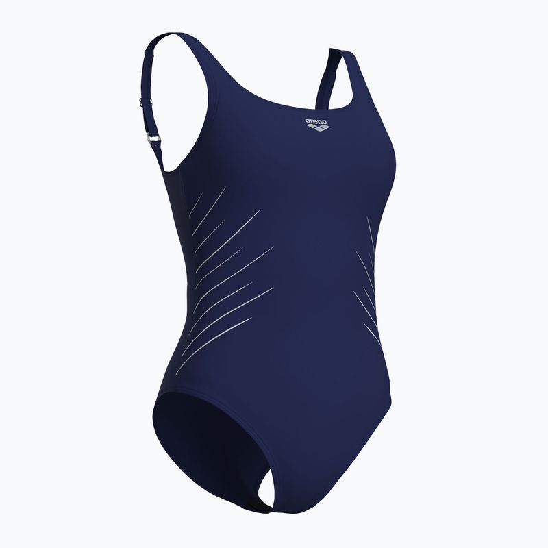 Women's one-piece swimsuit arena Isa Squared Back navy/ice 3