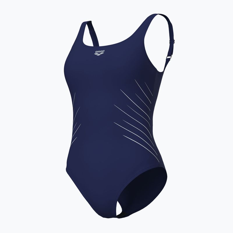 Women's one-piece swimsuit arena Isa Squared Back navy/ice 4