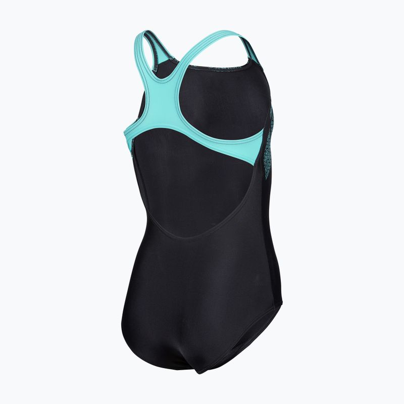 Children's one-piece swimsuit arena Kikko Swim Pro Back black/water 4