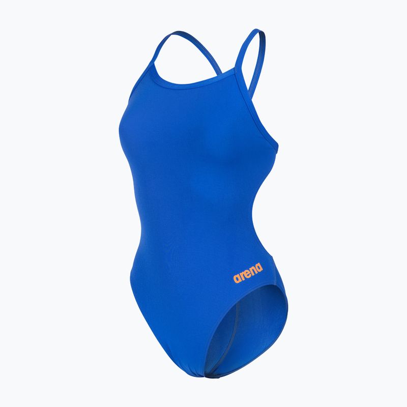 Women's one-piece swimsuit arena Team Swimsuit Challenge Solid neon blue/team orange 3