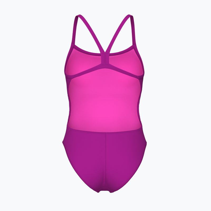 Ladies' one-piece swimsuit Arena Team Swimsuit Challenge Solid very fuchsia/team green 2