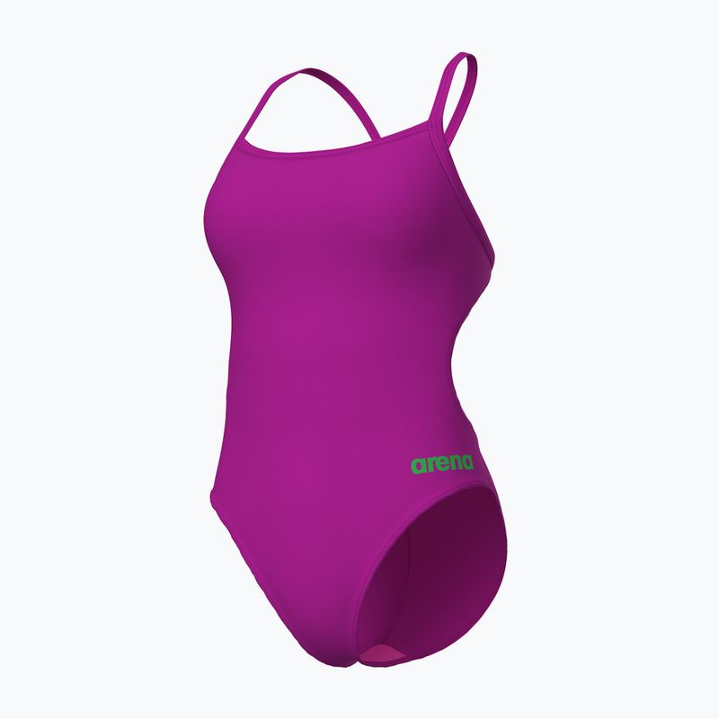 Ladies' one-piece swimsuit Arena Team Swimsuit Challenge Solid very fuchsia/team green 3