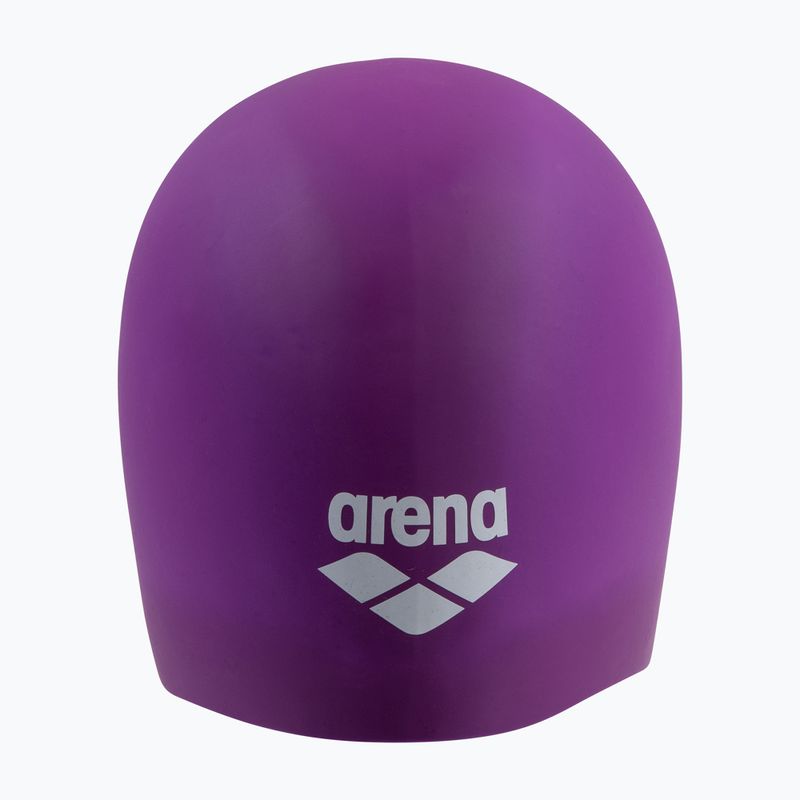 Swim cap arena Long Hair very fuchsia/white 3
