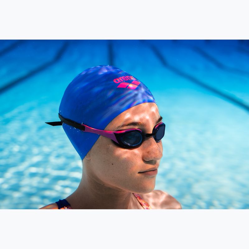 Swim cap arena Big Logo neon blue/shocking pink/yellow star 11