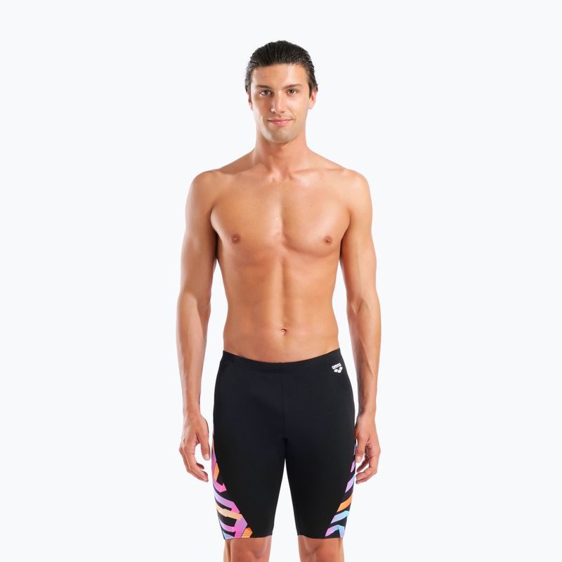 Men's swim jammers arena Texture Swim black/black multi 5