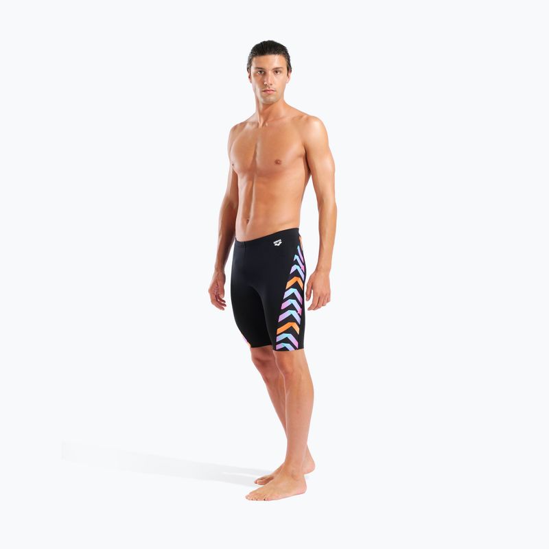 Men's swim jammers arena Texture Swim black/black multi 6