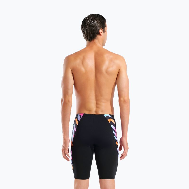 Men's swim jammers arena Texture Swim black/black multi 7