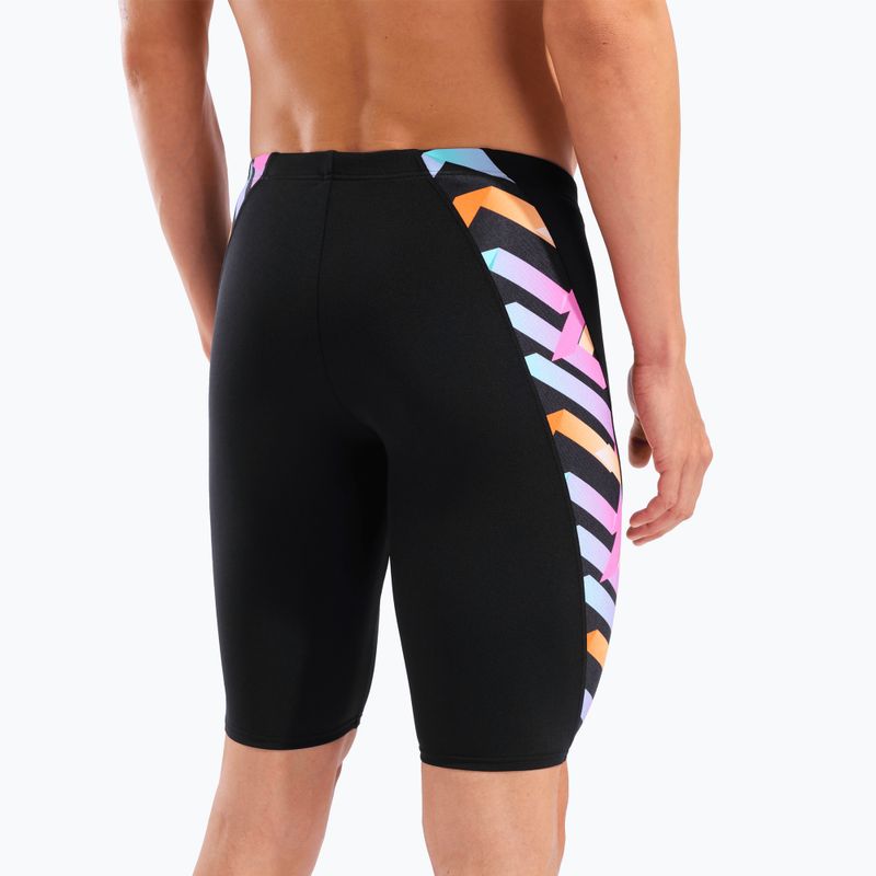 Men's swim jammers arena Texture Swim black/black multi 9