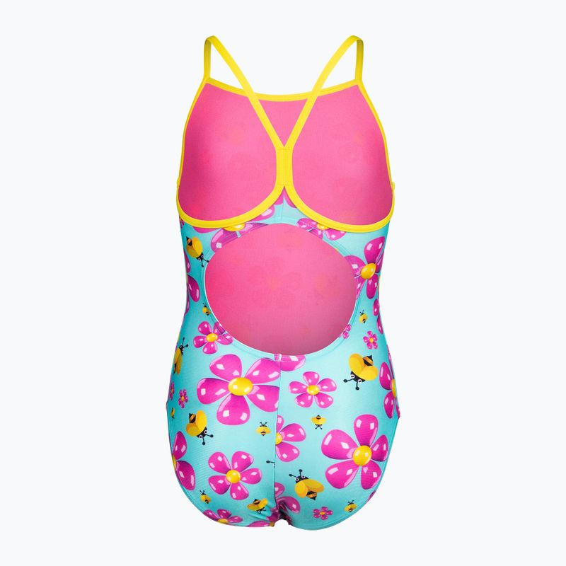 Children's one-piece swimsuit arena Spring Lightdrop Back water multi/yellow star 2