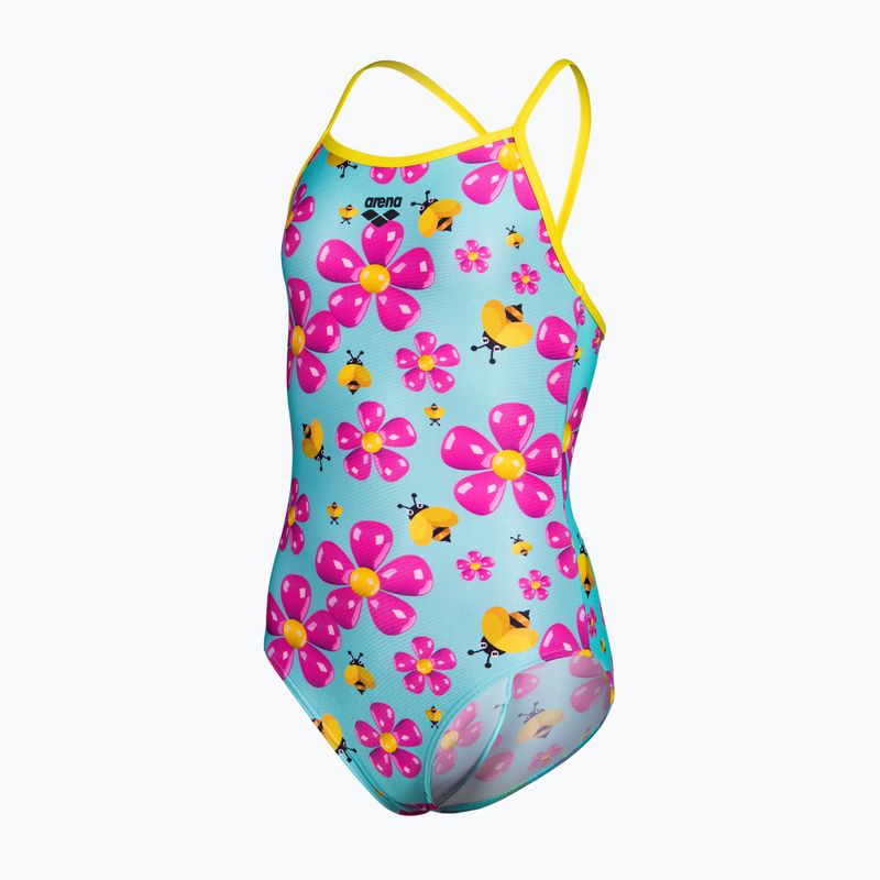 Children's one-piece swimsuit arena Spring Lightdrop Back water multi/yellow star 3