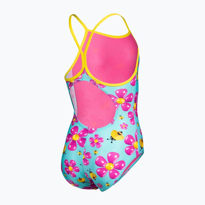 Children's one-piece swimsuit arena Spring Lightdrop Back water multi/yellow star 4