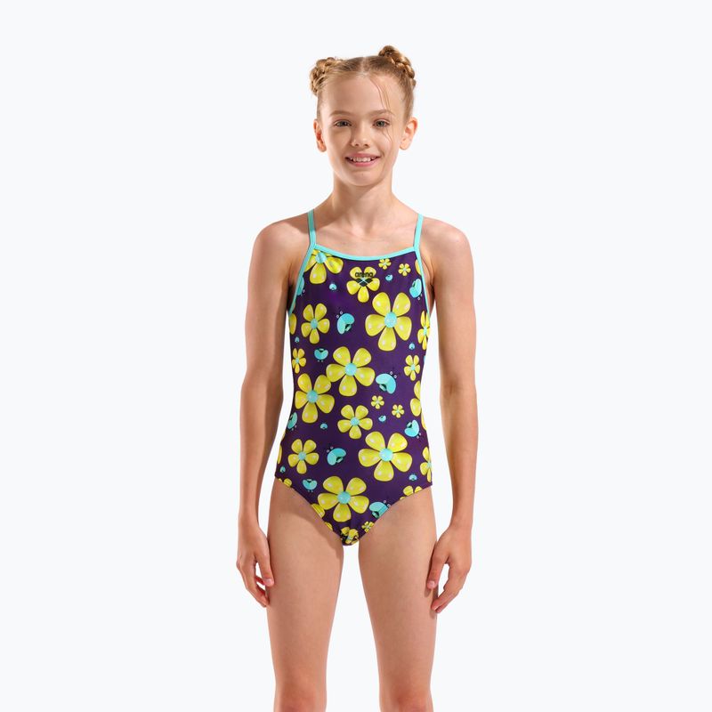 Children's one-piece swimsuit arena Spring Lightdrop Back plum multi/water 5