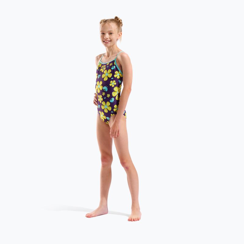 Children's one-piece swimsuit arena Spring Lightdrop Back plum multi/water 6