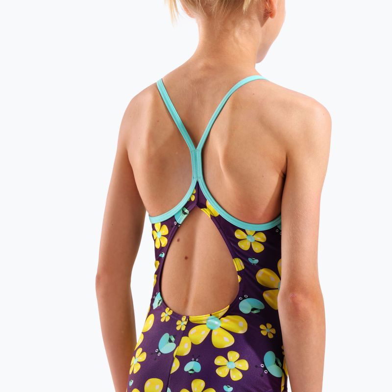 Children's one-piece swimsuit arena Spring Lightdrop Back plum multi/water 9