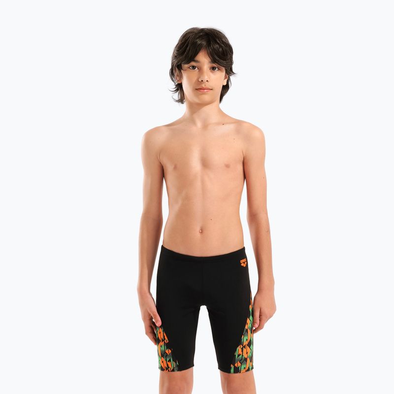 Children's swim jammers arena Print Swim black/orange multi 5