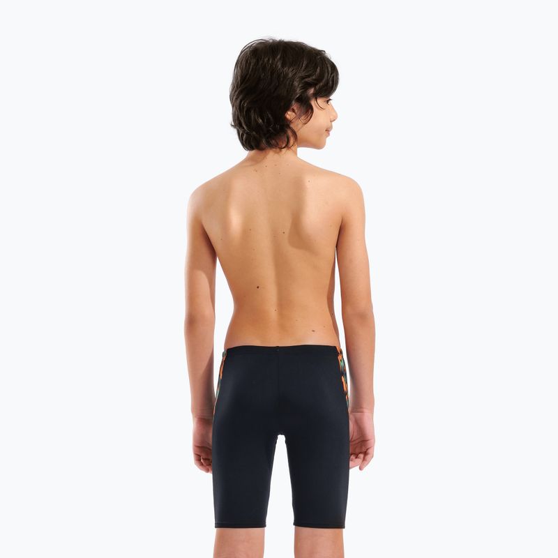Children's swim jammers arena Print Swim black/orange multi 7