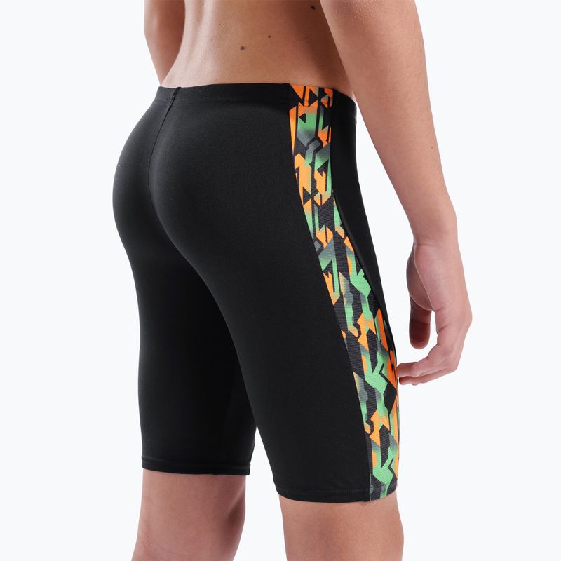 Children's swim jammers arena Print Swim black/orange multi 9