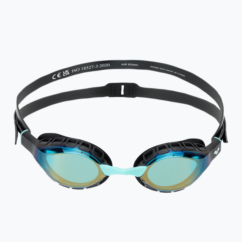 Swim goggles arena Air Sonic Mirror aqua/black 2