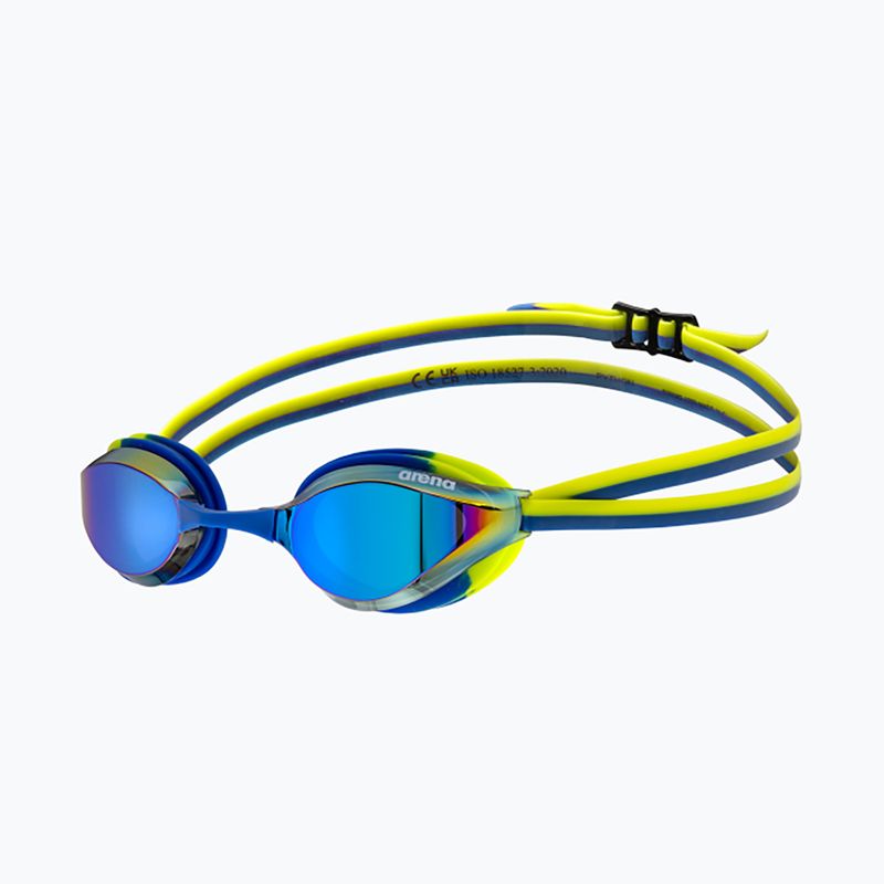 Children's swim goggles arena Python Mirror Jr blue/blue/lime 5